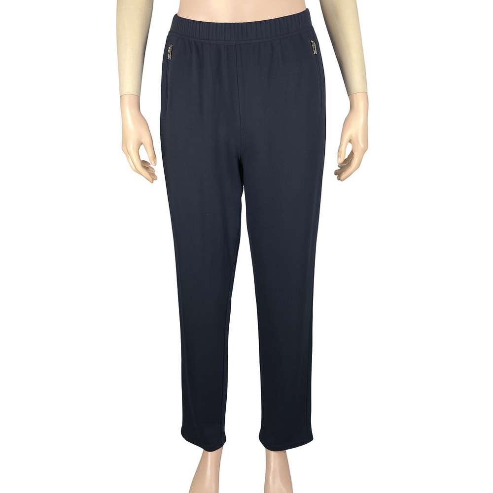 Bogner Black Sweatpants Zip Pockets Cotton High Rise Ski Cabin Womens size L